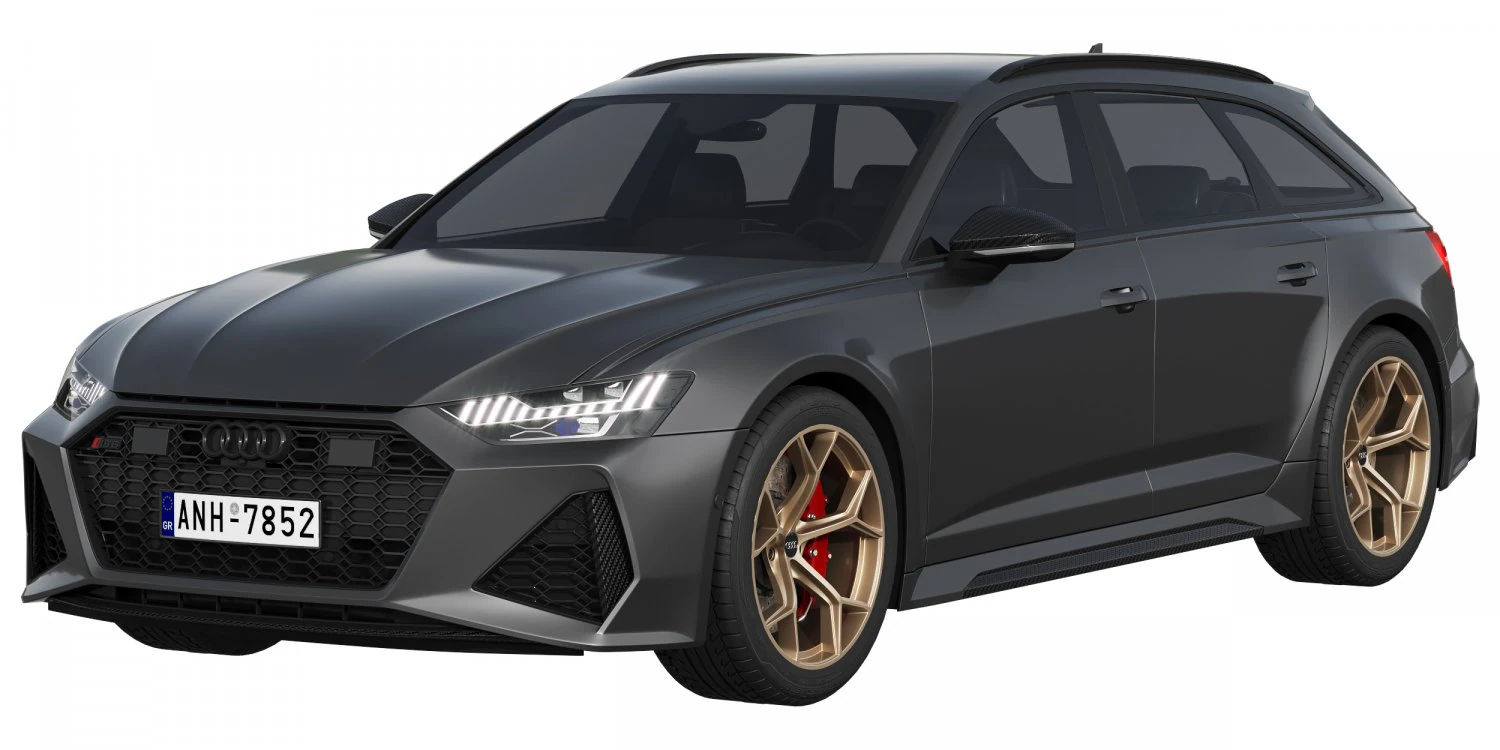 Audi RS6 Avant performance 2023 3D Model .c4d .max .obj .3ds .fbx .stl .blend 