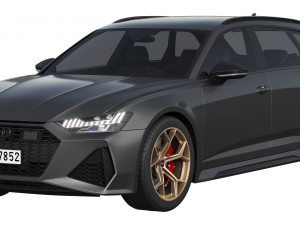 Audi RS6 Avant performance 2023 3D Model