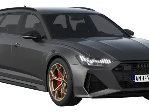 Audi RS6 Avant performance 2023 3D Model