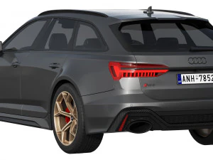 Audi RS6 Avant performance 2023 3D Model