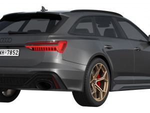 Audi RS6 Avant performance 2023 3D Модель