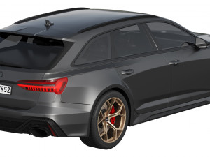 Audi RS6 Avant performance 2023 3D Модель