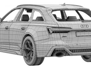 Audi RS6 Avant performance 2023 3D Модель