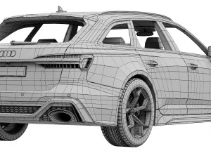Audi RS6 Avant performance 2023 3D Model