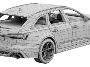 Audi RS6 Avant performance 2023 3D Model