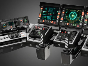 Spaceship control panel 3D Model