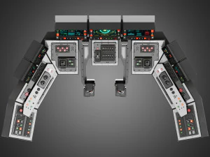 Spaceship control panel 3D Model