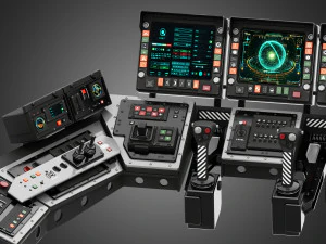 Spaceship control panel 3D Model