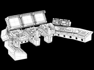 Spaceship control panel 3D Model