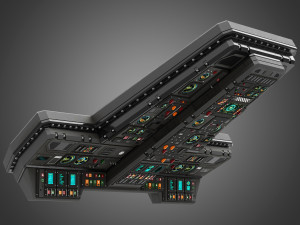 Spaceship control panel 3D Модель