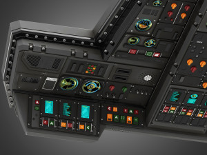 Spaceship control panel 3D Модель