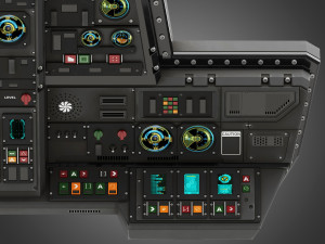 Spaceship control panel 3D Модель
