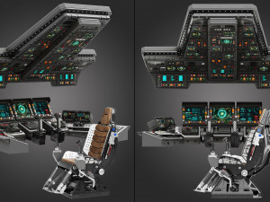 Spaceship bridge interior 3D Model
