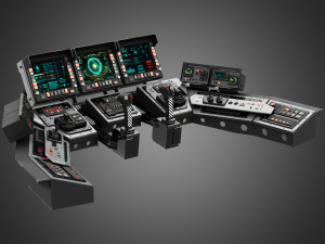 Spaceship bridge interior 3D Model