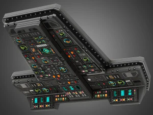 Spaceship bridge interior 3D Model