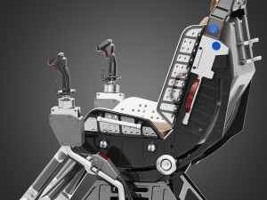 Spaceship bridge interior 3D Model