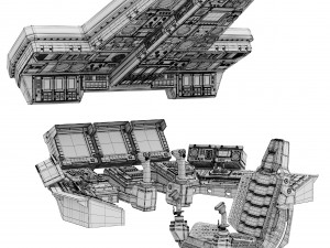 Spaceship bridge interior 3D Model