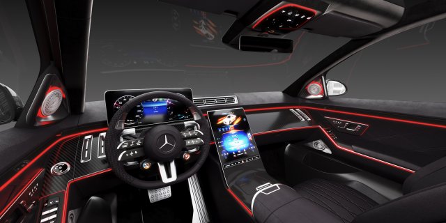 Mercedes-Benz S63 AMG interior 3D Model .c4d .max .obj .3ds .fbx .stl .blend 