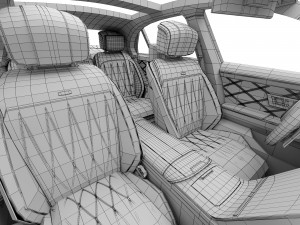 Mercedes-Benz S63 AMG interior 3D Model