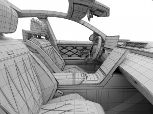 Mercedes-Benz S63 AMG interior 3D Model