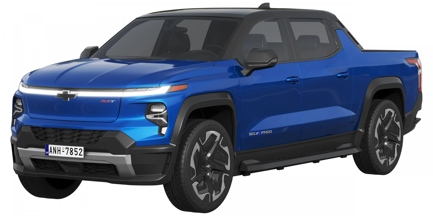 Chevrolet Silverado EV RST 3D Model .c4d .max .obj .3ds .fbx .stl .blend