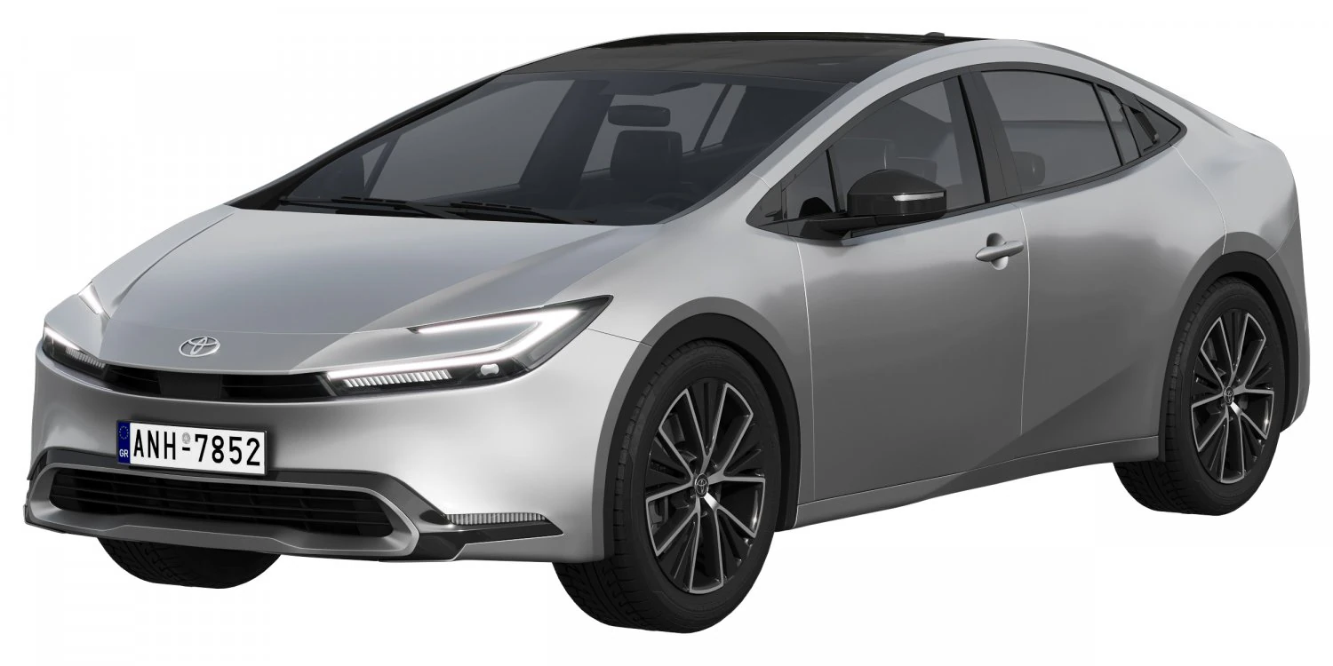 Toyota Prius 2023 3D Model .c4d .max .obj .3ds .fbx .stl .blend 