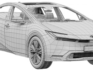 Toyota Prius 2023 3D Модель