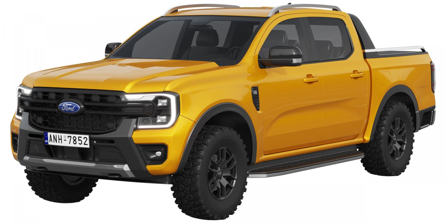 Ford-Ranger Wildtrak 2023 3D Model .c4d .max .obj .3ds .fbx .stl .blend