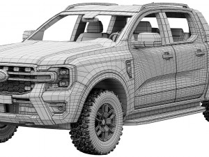 Ford-Ranger Wildtrak 2023 3D मॉडल
