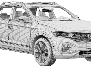 Volkswagen T-Roc R-line 2022 3D Model