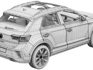 Volkswagen T-Roc R-line 2022 3D Model