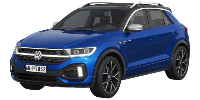 Volkswagen T-Roc R 2022 3D Модель .c4d .max .obj .3ds .fbx .stl .blend 