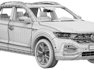 Volkswagen T-Roc R 2022 3D Model