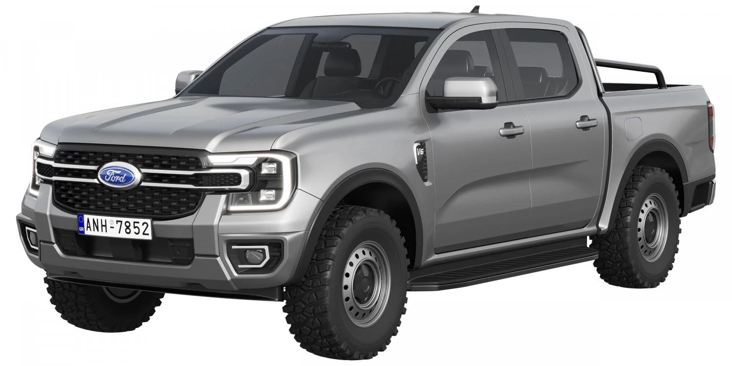 Ford-Ranger XLT 2023 3D Model .c4d .max .obj .3ds .fbx .stl .blend 