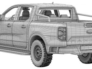 Ford-Ranger XLT 2023 3D Model