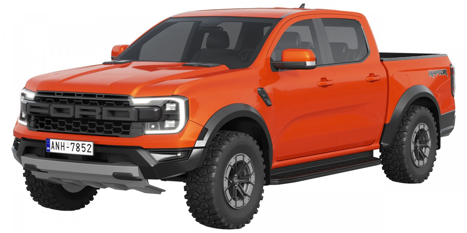 Ford-Ranger Raptor 2023 3D Model .c4d .max .obj .3ds .fbx .stl .blend