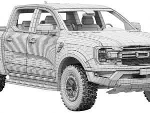 Ford-Ranger Raptor 2023 3D Model