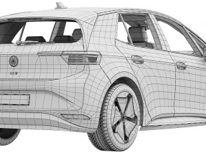 Volkswagen ID3 2024 3D Model