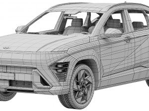 Hyundai Kona 2024 3D 모델