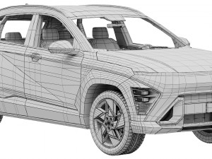 Hyundai Kona 2024 3D 모델