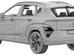 Hyundai Kona 2024 3D 모델