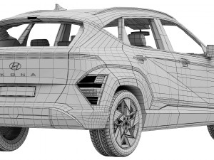 Hyundai Kona 2024 3D 모델