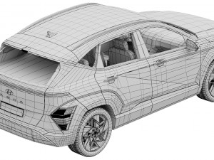 Hyundai Kona 2024 3D 모델