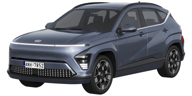 Hyundai KONA Electric 2024 Model 3D .c4d .max .obj .3ds .fbx .stl .blend 