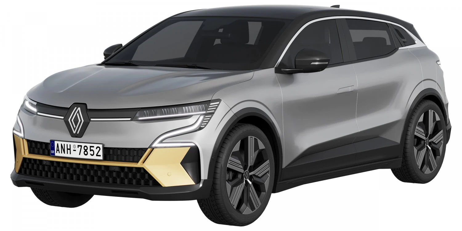 Renault Megane E-Tech 3D Model .c4d .max .obj .3ds .fbx .stl .blend 