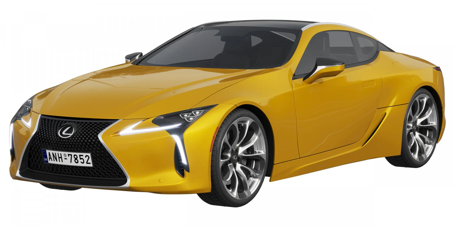Lexus LC 500 2023 3D Model .c4d .max .obj .3ds .fbx .stl .blend 