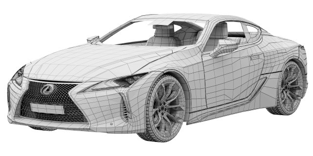 Lexus LC 500 2023 3D Model in Sport Cars 3DExport
