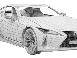 Lexus LC 500 2023 3D Model