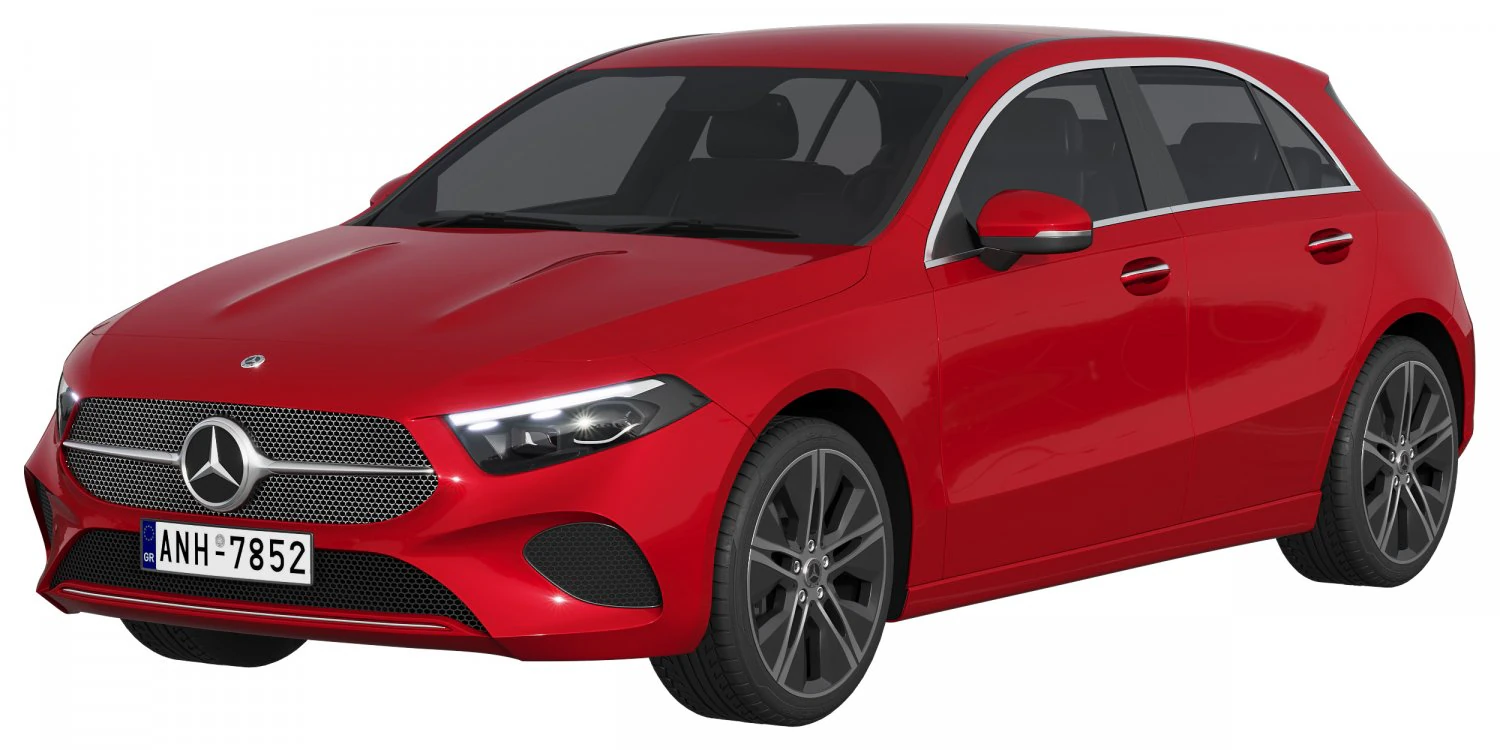 Mercedes-Benz A-Class 2023 3D Model .c4d .max .obj .3ds .fbx .stl .blend 