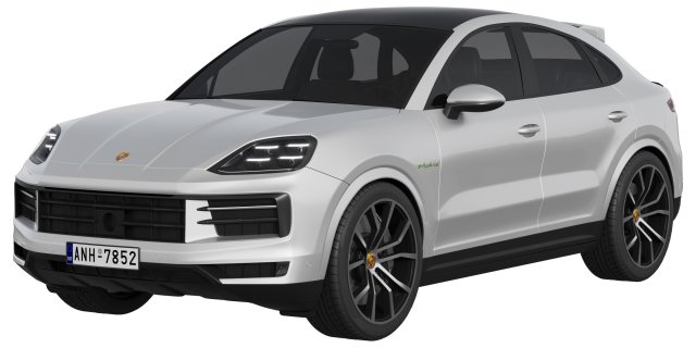 Porsche Cayenne E-Hybrid Coupe 2024 3D Model .c4d .max .obj .3ds .fbx .lwo .lw .lws